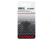 Topring 62.805C - 3-Way Aluminum Air Splitter 3/8 (F) NPT With 1/4 (F) NPT Outlet