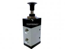 Topring 80.905 - 3/2-Way Manual Valve With Spring Button 1/4 (F) NPT