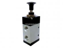 Topring 80.916 - 5/2-Way Manual Valve With Detent Pull Button 1/4 (F) NPT