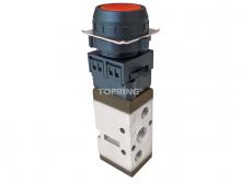 Topring 80.913 - 5/2-Way Manual Valve With Button 1/4 (F) NPT