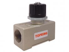 Topring 85.525 - Aluminum Flow Control Valve for Cylinder 1/4 (F) NPT