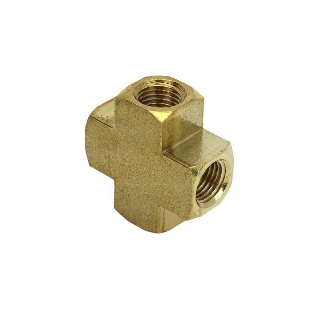 1/4&#34; FNPT Brass Cross Hose Fitting (1/card, 5-Pack)<span class=' ItemWarning' style='display:block;'>Item is usually in stock, but we&#39;ll be in touch if there&#39;s a problem<br /></span>