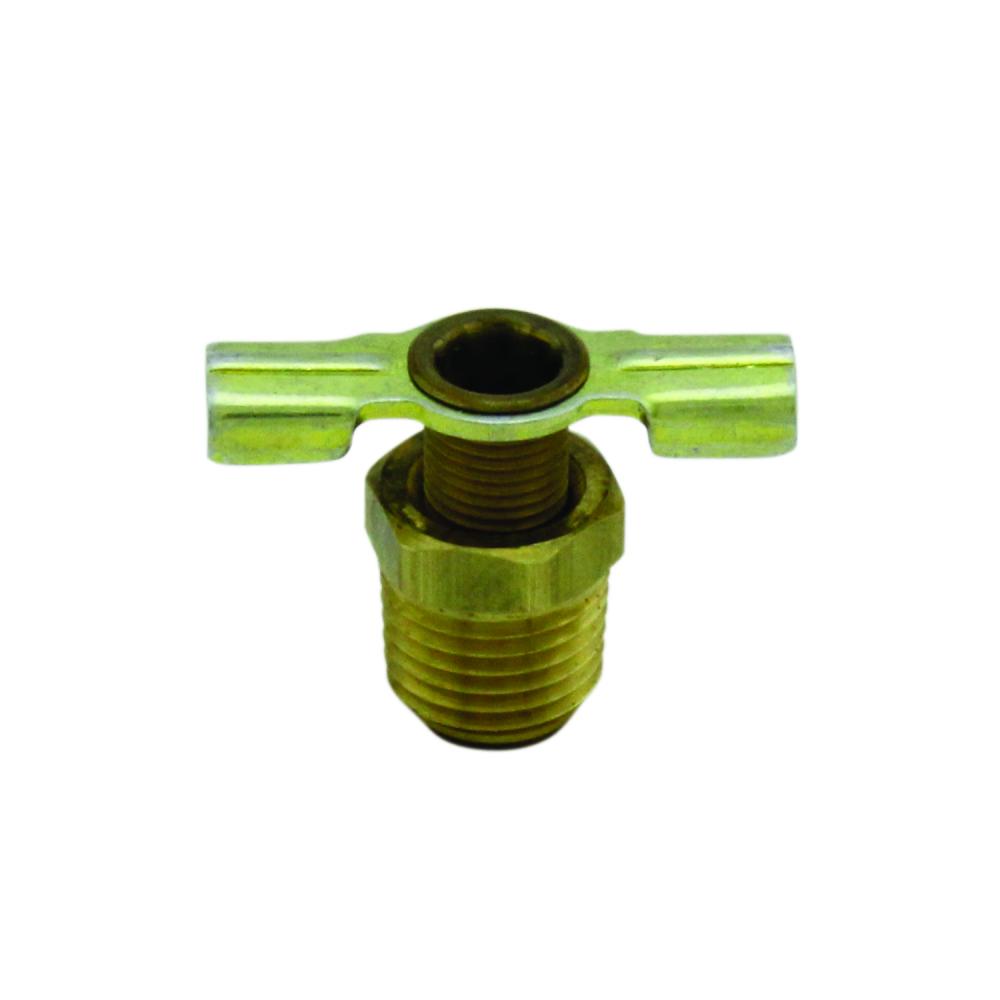 1/4&#34; NPT Brass Compressor Tank Drain Cock (2/card, 10-Pack)<span class=' ItemWarning' style='display:block;'>Item is usually in stock, but we&#39;ll be in touch if there&#39;s a problem<br /></span>