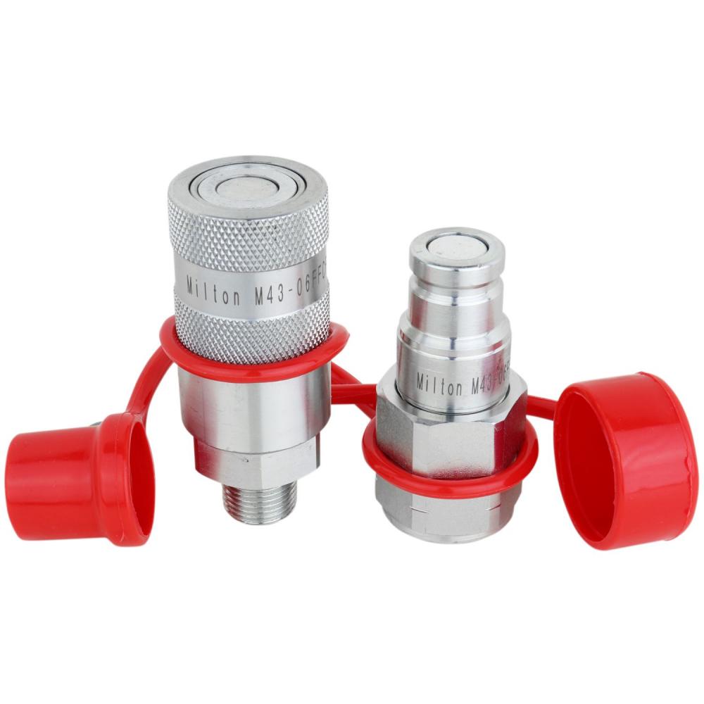 Milton Industrial 3/8&#34; NPTF Hydraulic Flush Face Coupler, Complete Set<span class=' ItemWarning' style='display:block;'>Item is usually in stock, but we&#39;ll be in touch if there&#39;s a problem<br /></span>