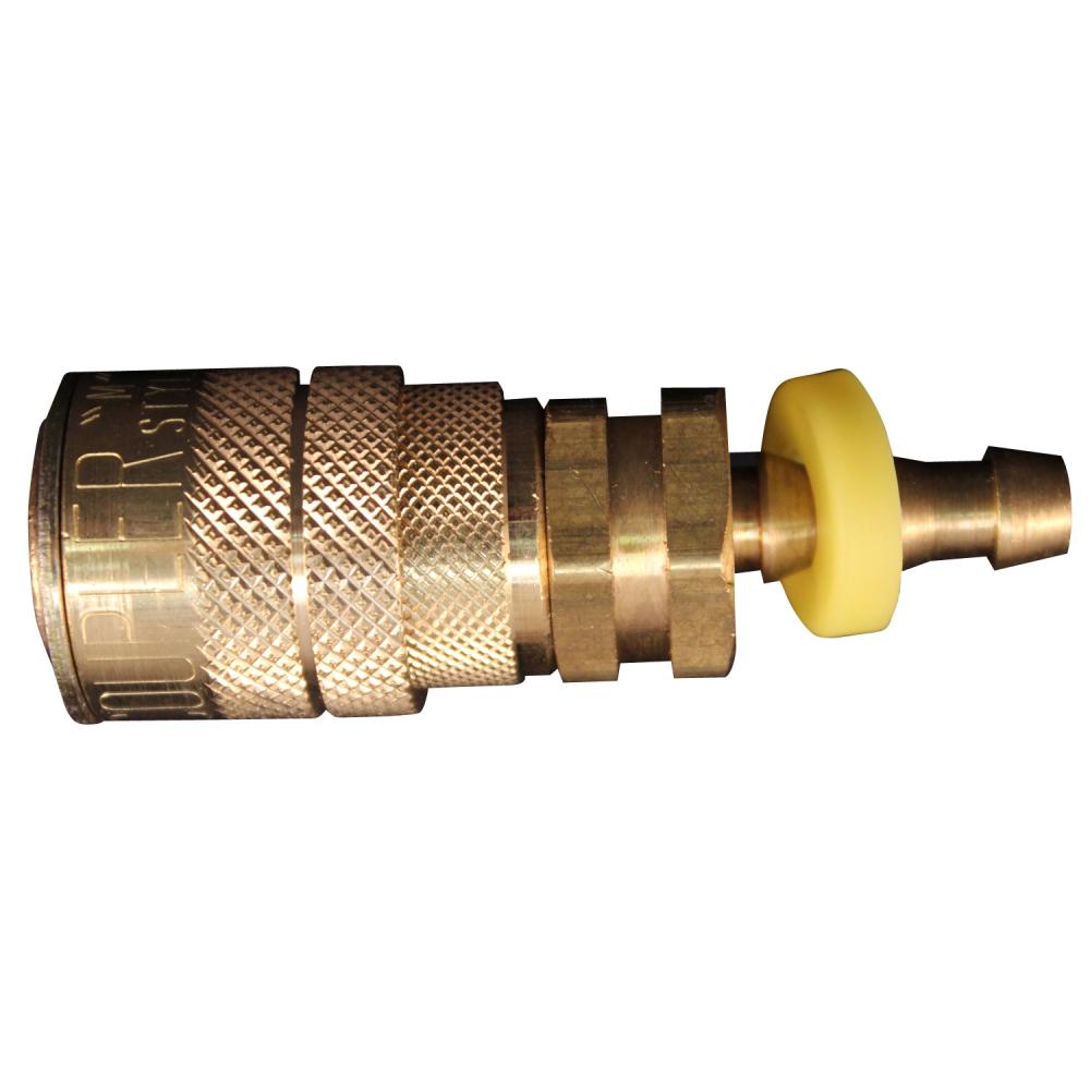 1/4&#34; Hose Barb M-Style® Push On and Lock Coupler - Box of 10<span class=' ItemWarning' style='display:block;'>Item is usually in stock, but we&#39;ll be in touch if there&#39;s a problem<br /></span>