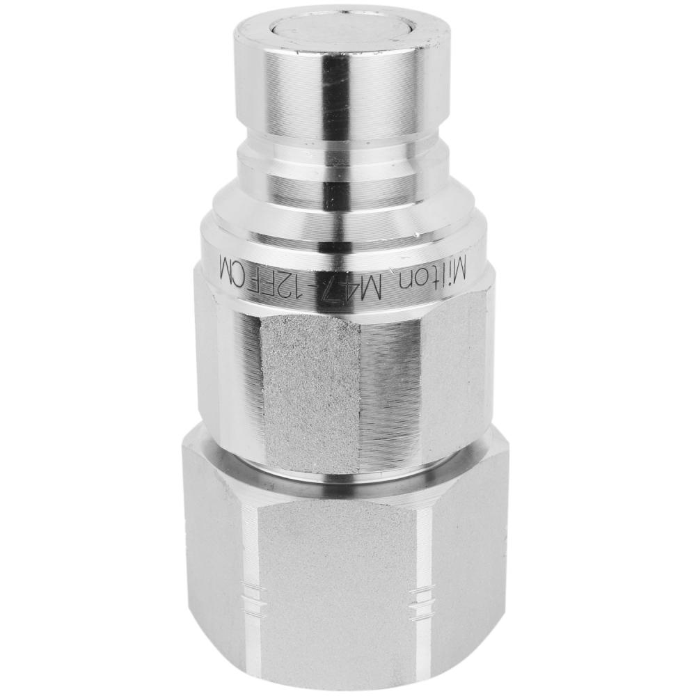 Milton Industrial 3/4&#34; NPTF Hydraulic Flush Face Coupler, Plug Half<span class=' ItemWarning' style='display:block;'>Item is usually in stock, but we&#39;ll be in touch if there&#39;s a problem<br /></span>