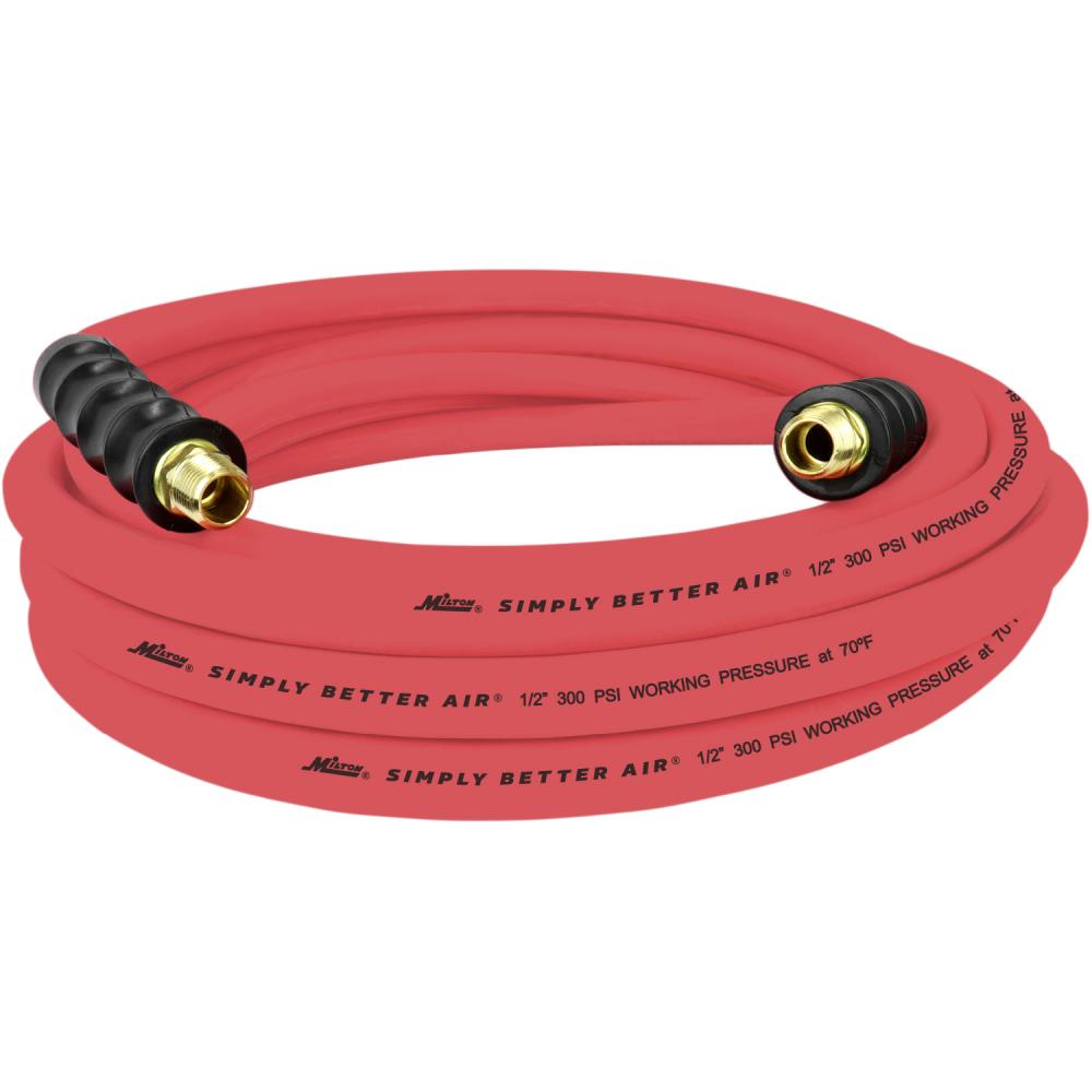 ULR Ultra Lightweight Rubber Hose, 1/2&#34; ID x 25 ft., 3/8&#34; MNPT, Robust Durable Air Hose for <span class=' ItemWarning' style='display:block;'>Item is usually in stock, but we&#39;ll be in touch if there&#39;s a problem<br /></span>