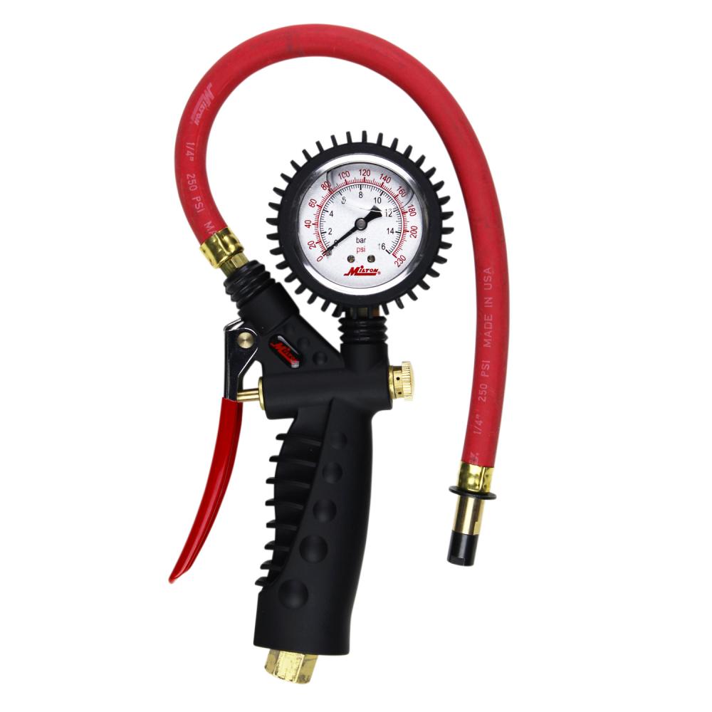 Pro Analog Pistol Grip Tire Inflator, Air Pressure Gauge, Straight Foot Air Chuck, 15&#34; Hose, 1/4<span class=' ItemWarning' style='display:block;'>Item is usually in stock, but we&#39;ll be in touch if there&#39;s a problem<br /></span>