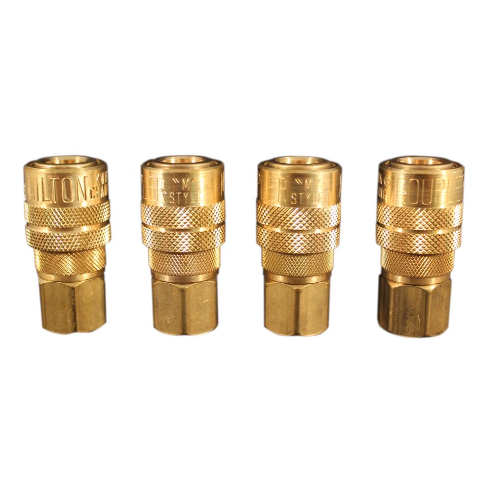 Milton Industrial Air Coupler 1/4&#34; NPT Male Brass Quick Connect Coupler, M-STYLE® Pheumatic Coup<span class=' ItemWarning' style='display:block;'>Item is usually in stock, but we&#39;ll be in touch if there&#39;s a problem<br /></span>