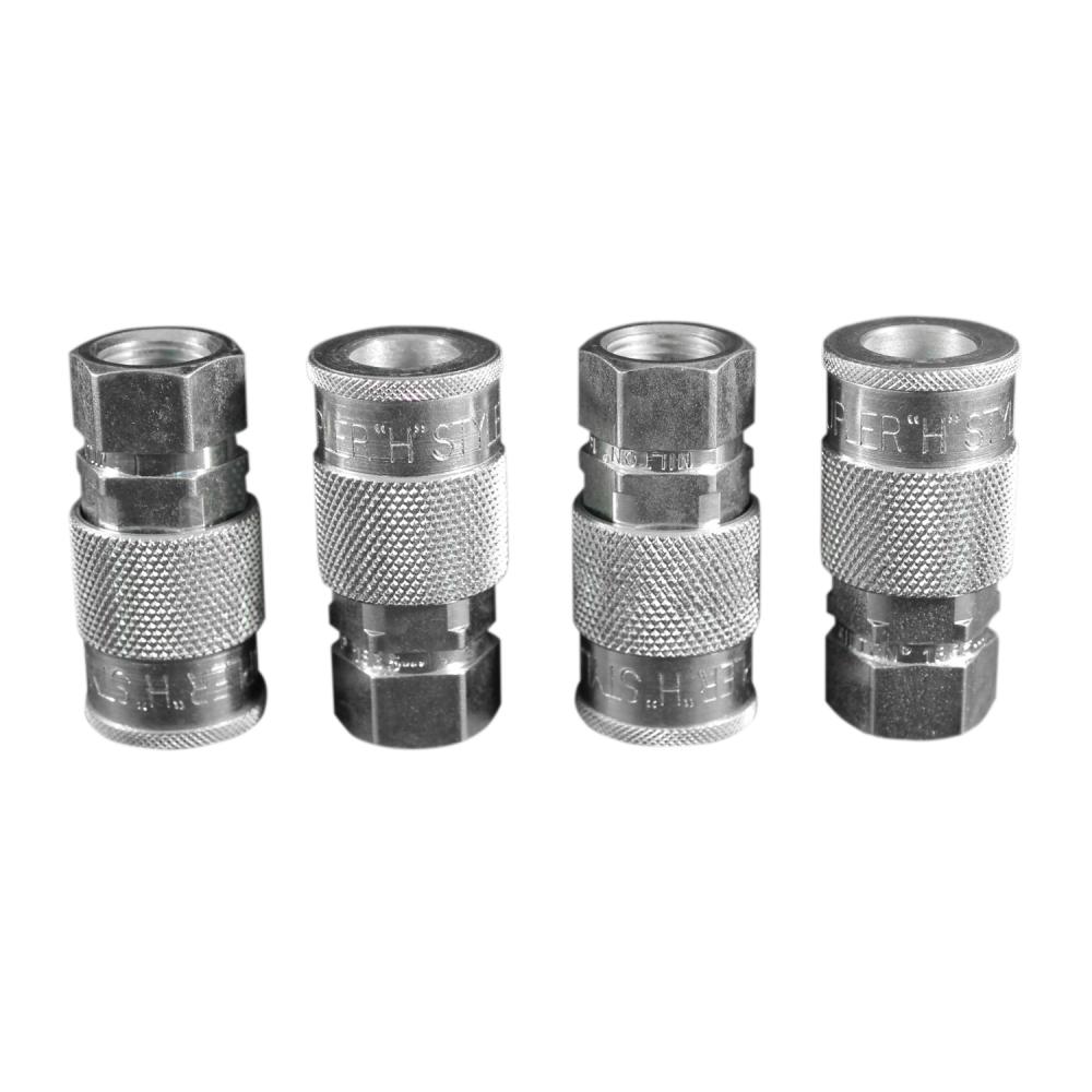 3/8&#34; FNPT H-Style Coupler (4/card, 5-Pack)<span class=' ItemWarning' style='display:block;'>Item is usually in stock, but we&#39;ll be in touch if there&#39;s a problem<br /></span>