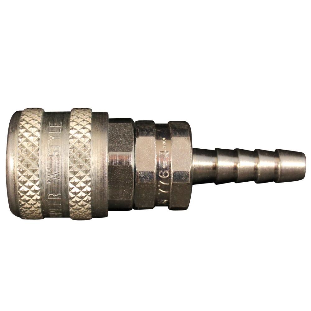 1/4&#34; Hose Barb A-Style Coupler - Box of 10<span class=' ItemWarning' style='display:block;'>Item is usually in stock, but we&#39;ll be in touch if there&#39;s a problem<br /></span>