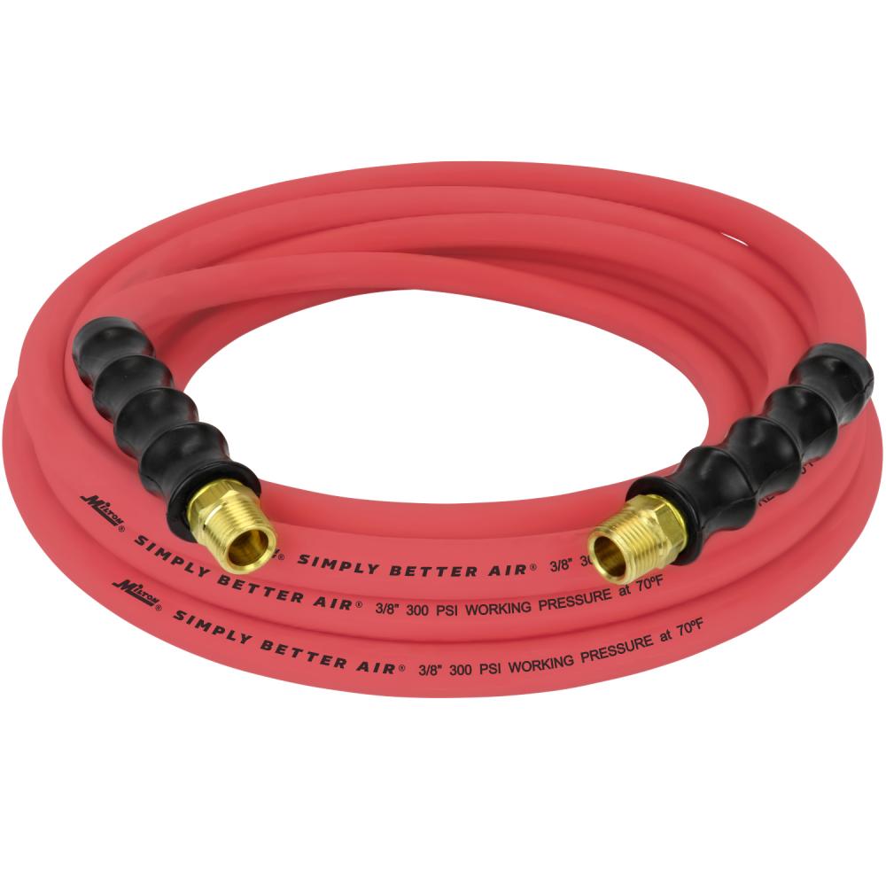 ULR Ultra Lightweight Rubber Hose, 3/8&#34; ID x 25 ft., 3/8&#34; MNPT, Robust Durable Air Hose for <span class=' ItemWarning' style='display:block;'>Item is usually in stock, but we&#39;ll be in touch if there&#39;s a problem<br /></span>