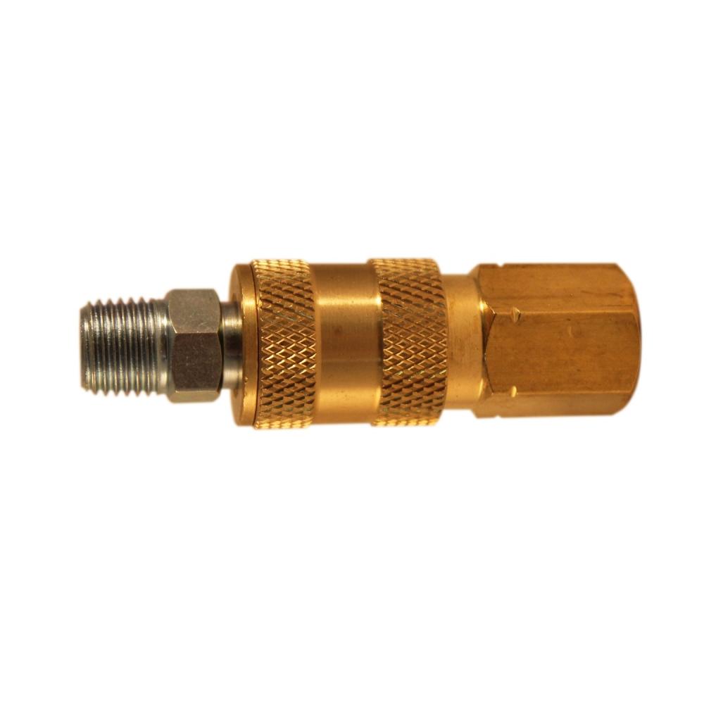 1/4&#34; NPT HIGHFLOWPRO™ V-Style/European Interchange Air Coupler and Plug Fitting (High Volume Low<span class=' ItemWarning' style='display:block;'>Item is usually in stock, but we&#39;ll be in touch if there&#39;s a problem<br /></span>