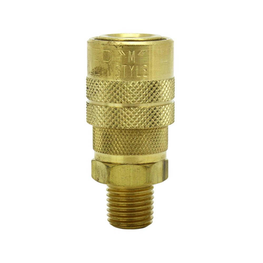 Milton Industrial Air Coupler 1/4&#34; NPT Male Brass Quick Connect Coupler, M-STYLE® Pheumatic Coup<span class=' ItemWarning' style='display:block;'>Item is usually in stock, but we&#39;ll be in touch if there&#39;s a problem<br /></span>