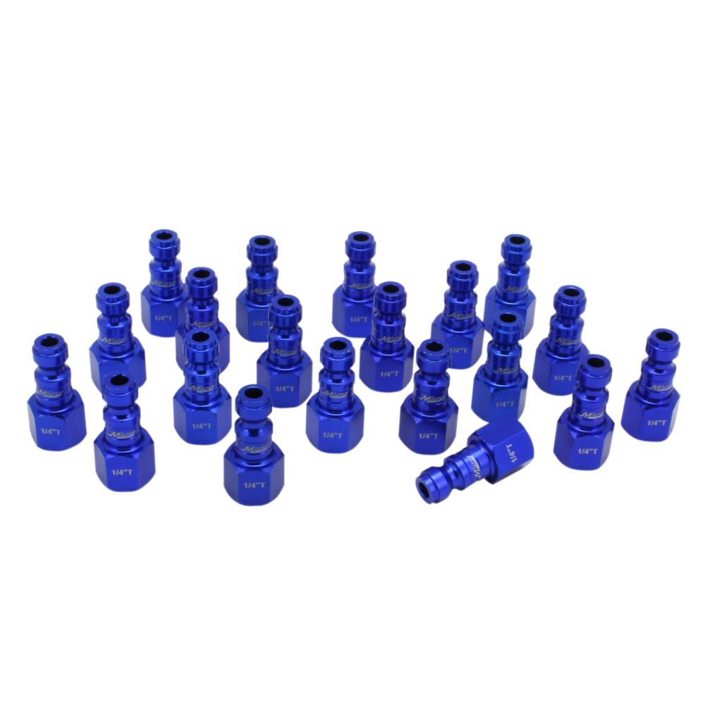 ColorFit® Pneumatic Plugs - (T-style, Blue) - 1/4&#34; NPT Female, (Box of 20)<span class=' ItemWarning' style='display:block;'>Item is usually in stock, but we&#39;ll be in touch if there&#39;s a problem<br /></span>