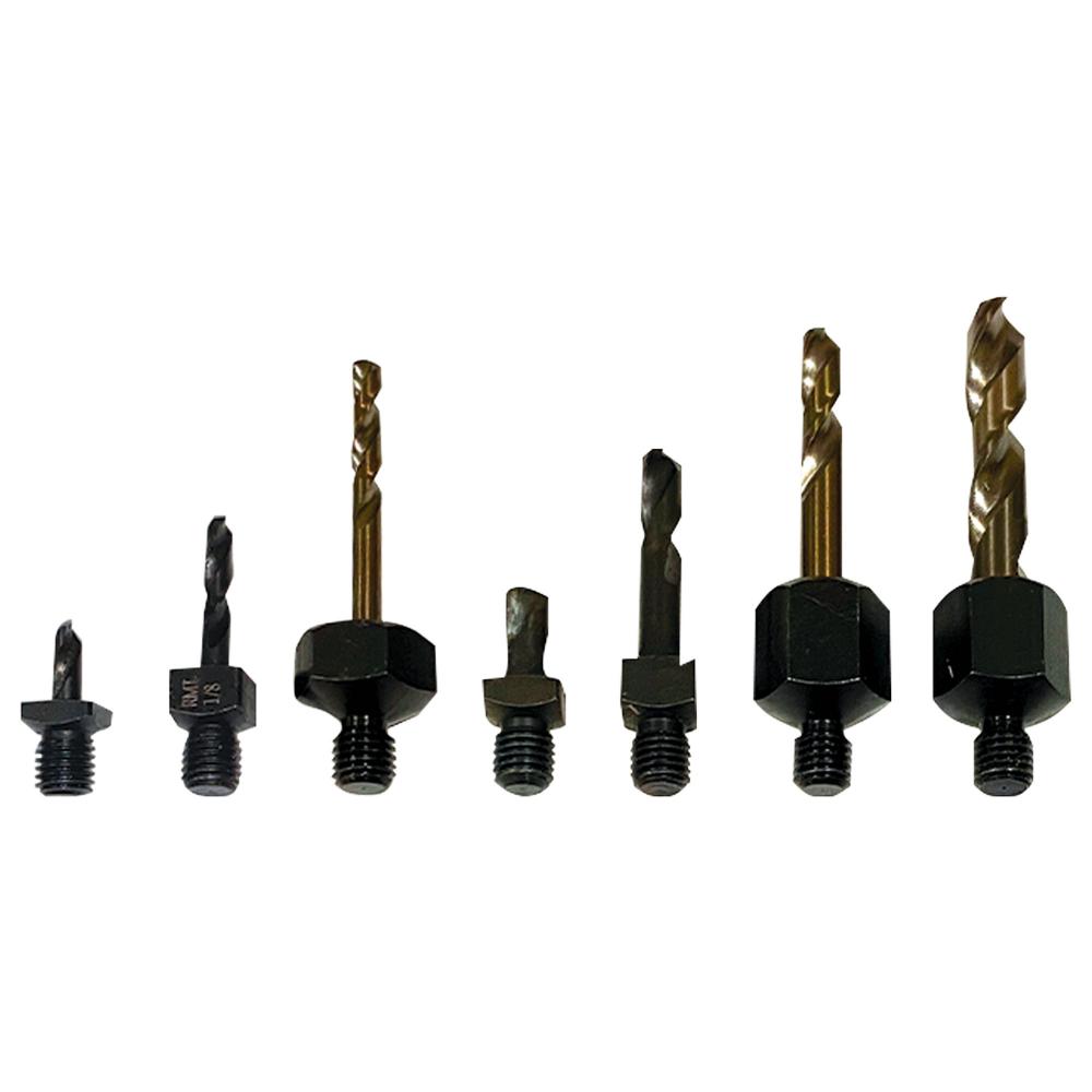 7Pc Threaded DRill-Bits Multi Size<span class=' ItemWarning' style='display:block;'>Item is usually in stock, but we&#39;ll be in touch if there&#39;s a problem<br /></span>