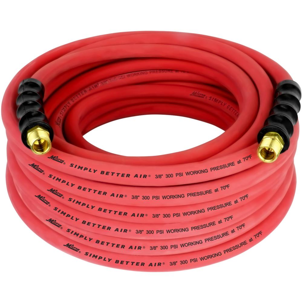 ULR Ultra Lightweight Rubber Hose, 3/8&#34; ID x 50 ft., 3/8&#34; MNPT, Robust Durable Air Hose for <span class=' ItemWarning' style='display:block;'>Item is usually in stock, but we&#39;ll be in touch if there&#39;s a problem<br /></span>