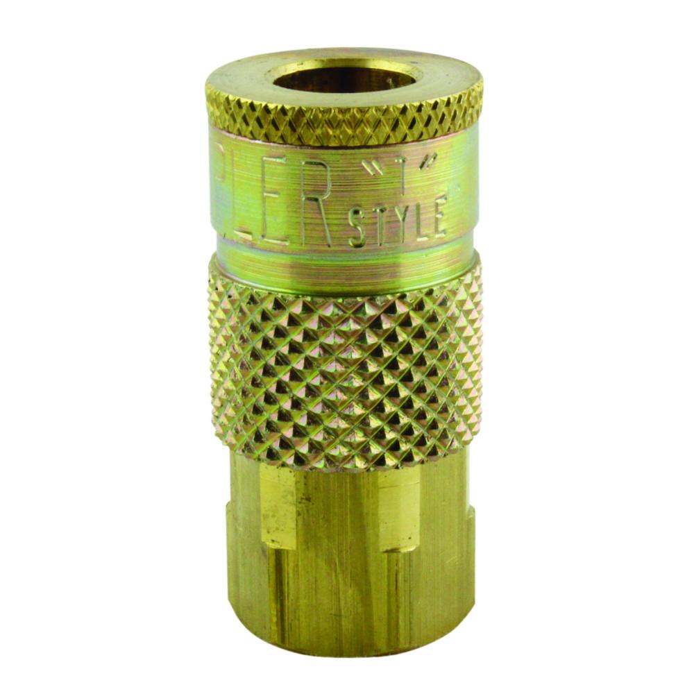 Milton Air Coupler 1/4&#34; NPT Female Brass, T-Style Air Compressor Quick Connect Air Coupler, 785B<span class=' ItemWarning' style='display:block;'>Item is usually in stock, but we&#39;ll be in touch if there&#39;s a problem<br /></span>