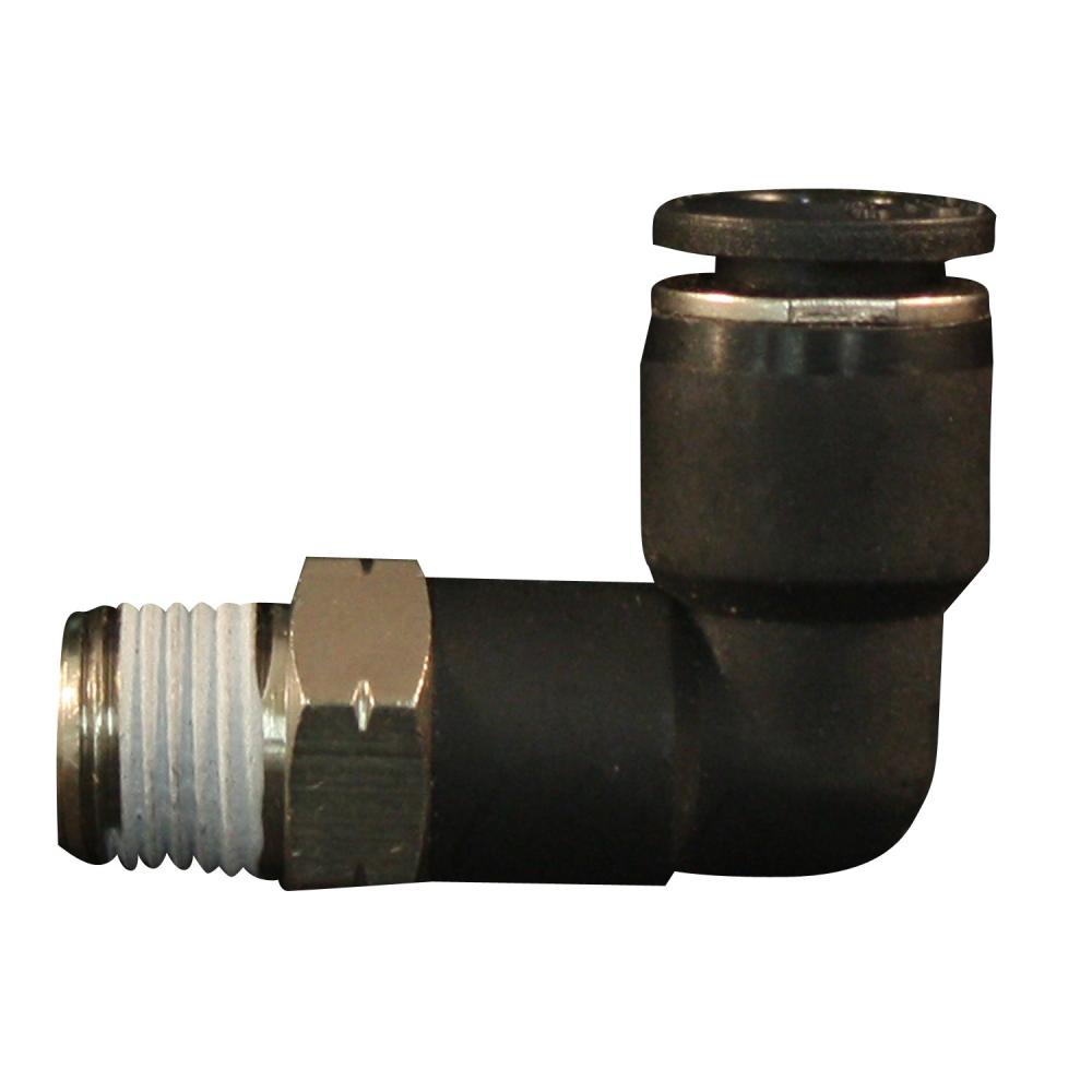 3/8&#34; MNPT 3/8&#34; OD Push to Connect Swivel Elbow (1/card)<span class=' ItemWarning' style='display:block;'>Item is usually in stock, but we&#39;ll be in touch if there&#39;s a problem<br /></span>