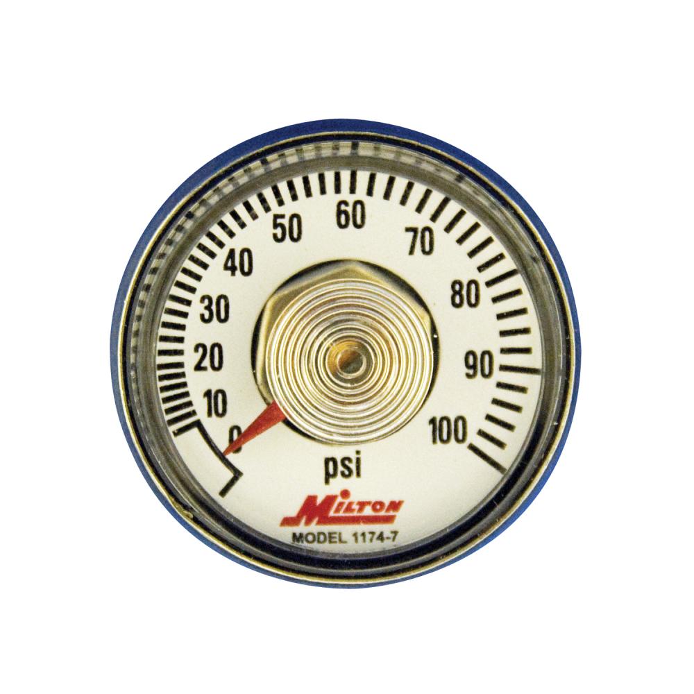 Milton® 1174-7 1/4&#34; NPT Center Back Mount Pressure Gauge<span class=' ItemWarning' style='display:block;'>Item is usually in stock, but we&#39;ll be in touch if there&#39;s a problem<br /></span>