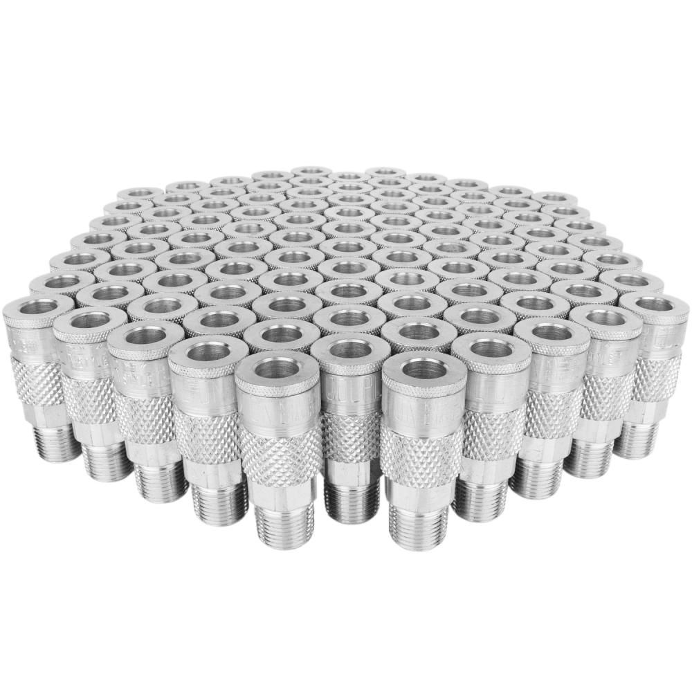 3/8&#34; MNPT Tru-flate/Parker (T-Style) Quick-Connect Steel Coupler -Box of 100<span class=' ItemWarning' style='display:block;'>Item is usually in stock, but we&#39;ll be in touch if there&#39;s a problem<br /></span>