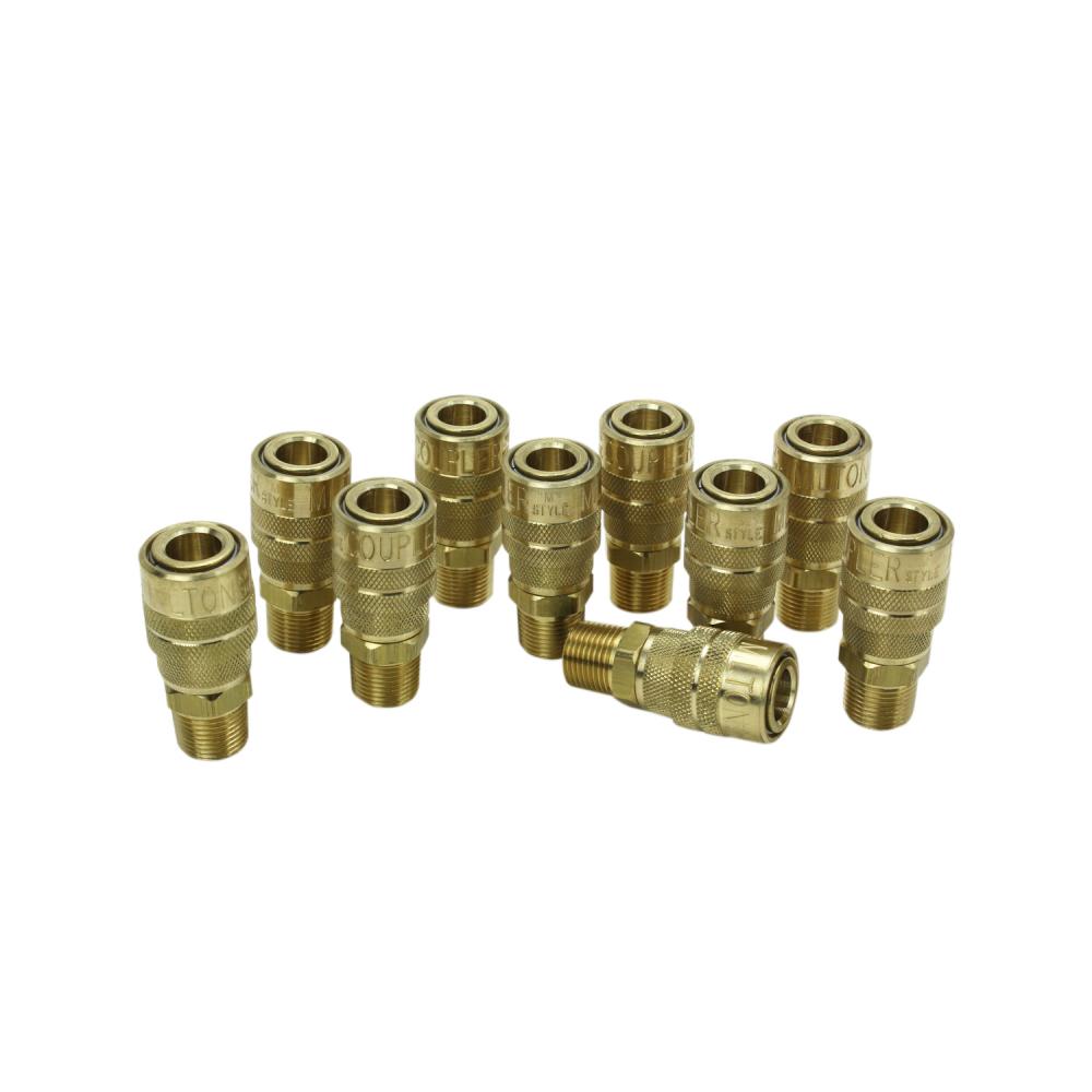 3/8&#34; MNPT M-Style® Coupler - Box of 10<span class=' ItemWarning' style='display:block;'>Item is usually in stock, but we&#39;ll be in touch if there&#39;s a problem<br /></span>