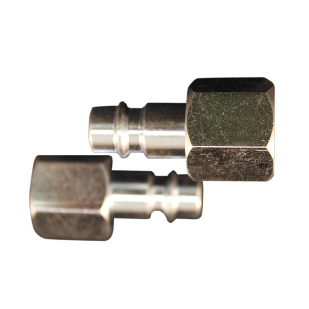 1/4&#34; FNPT HIGHFLOWPRO™ V-Style/European Interchange Steel Air Plug Fitting (High Volume Low Pres<span class=' ItemWarning' style='display:block;'>Item is usually in stock, but we&#39;ll be in touch if there&#39;s a problem<br /></span>