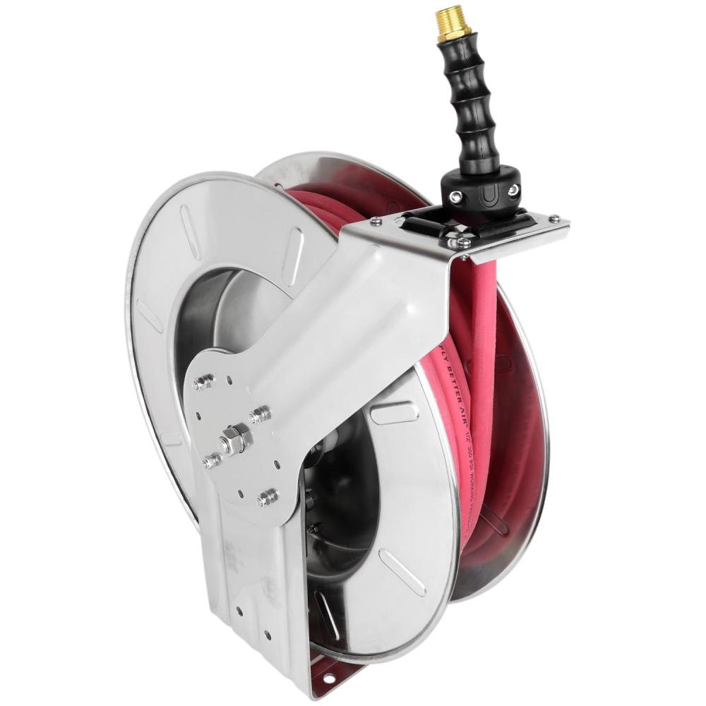 Milton® 2753-3512SS Industrial Stainless Steel Hose Reel Retractable, 1/2&#34; ID x 35&#39; Ultra-Li<span class=' ItemWarning' style='display:block;'>Item is usually in stock, but we&#39;ll be in touch if there&#39;s a problem<br /></span>