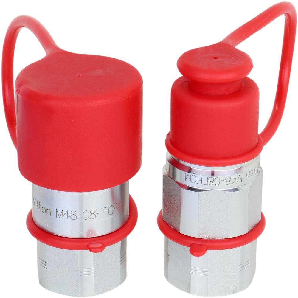 Milton Industrial 1/2&#34; NPTF Hydraulic Flush Face Coupler, Complete Set<span class=' ItemWarning' style='display:block;'>Item is usually in stock, but we&#39;ll be in touch if there&#39;s a problem<br /></span>