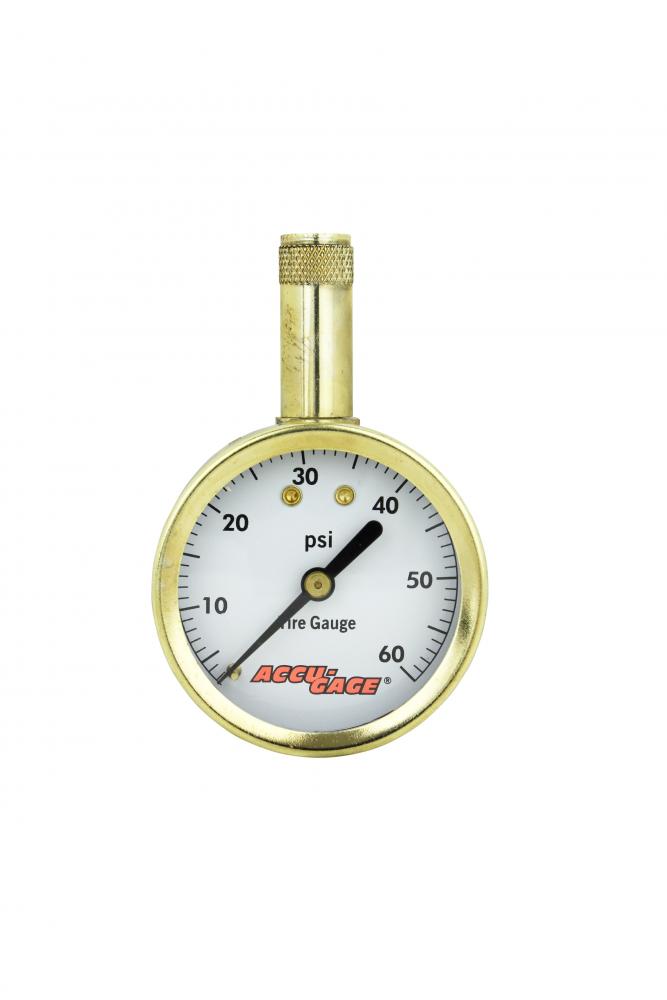 Dial Tire Pressure Gauge, Air Pressure Gauge, Straight Foot Air Chuck, 1/4&#34; NPT, 0-60 PSI Motorc<span class=' ItemWarning' style='display:block;'>Item is usually in stock, but we&#39;ll be in touch if there&#39;s a problem<br /></span>