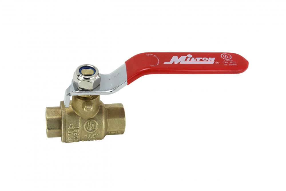 Milton® 1094-4 1/4&#34; FNPT Full Port Brass Ball Valve<span class=' ItemWarning' style='display:block;'>Item is usually in stock, but we&#39;ll be in touch if there&#39;s a problem<br /></span>