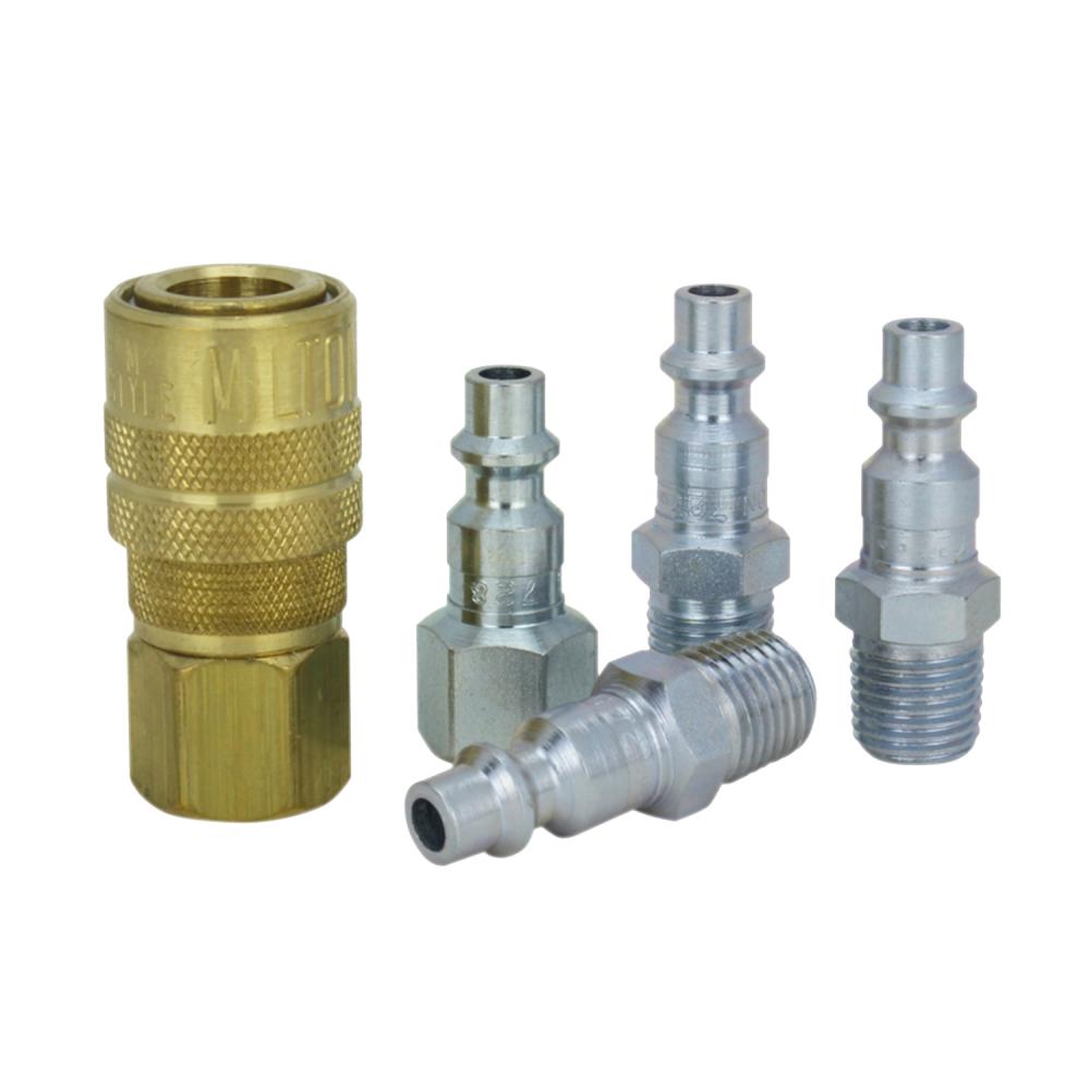 Milton® Air Tool Coupler and Plug Kit, M-STYLE®, 1/4&#34; NPT (Pack of 10 Kits)<span class=' ItemWarning' style='display:block;'>Item is usually in stock, but we&#39;ll be in touch if there&#39;s a problem<br /></span>