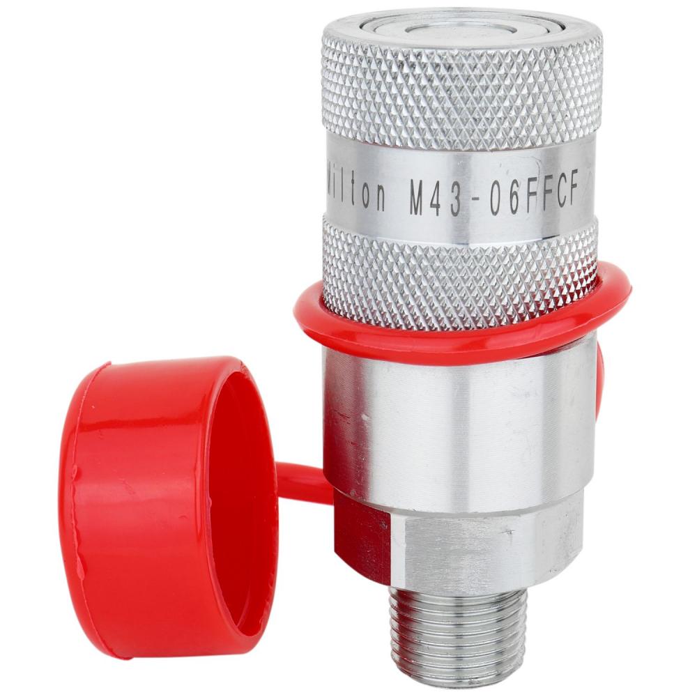 Milton Industrial 3/8&#34; NPTF Hydraulic Flush Face Coupler, Female Half<span class=' ItemWarning' style='display:block;'>Item is usually in stock, but we&#39;ll be in touch if there&#39;s a problem<br /></span>