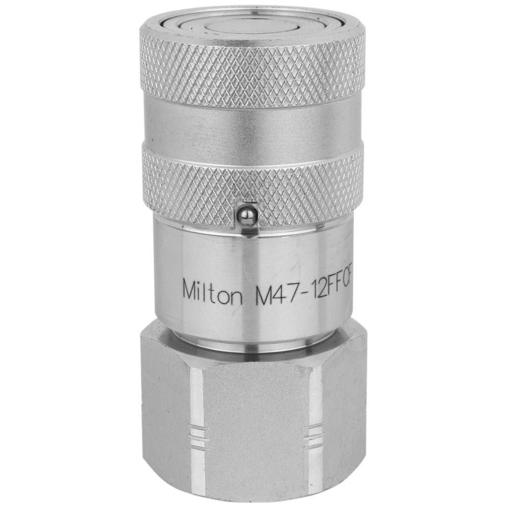 Milton Industrial 3/4&#34; NPTF Hydraulic Flush Face Coupler, Coupler Half<span class='Notice ItemWarning' style='display:block;'>Item has been discontinued<br /></span>