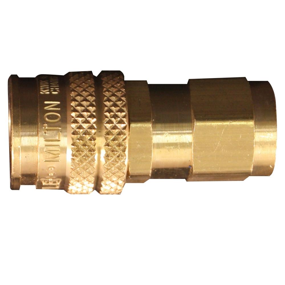 Milton Air Coupler, AMT-Style 3-Way Air Tool Fittings 1/4&#34; FNPT Brass, 300 PSI  - S-745 (Box of <span class=' ItemWarning' style='display:block;'>Item is usually in stock, but we&#39;ll be in touch if there&#39;s a problem<br /></span>