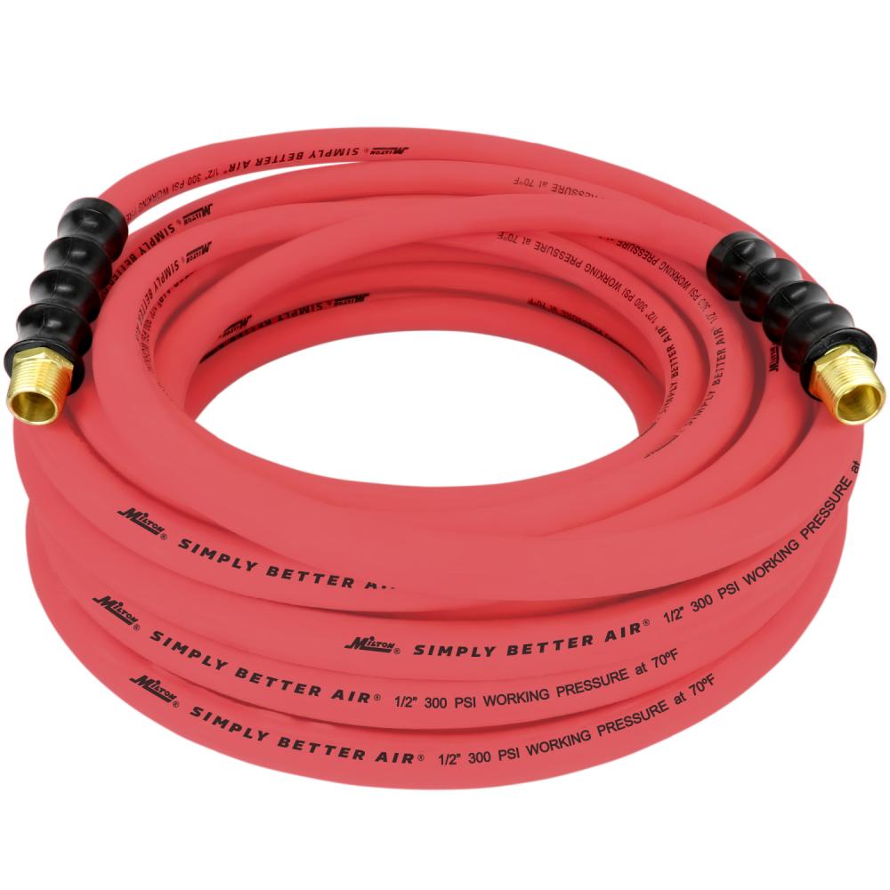 ULR Ultra Lightweight Rubber Hose, 1/2&#34; ID x 50 ft., 1/2&#34; MNPT, Robust Durable Air Hose for <span class=' ItemWarning' style='display:block;'>Item is usually in stock, but we&#39;ll be in touch if there&#39;s a problem<br /></span>