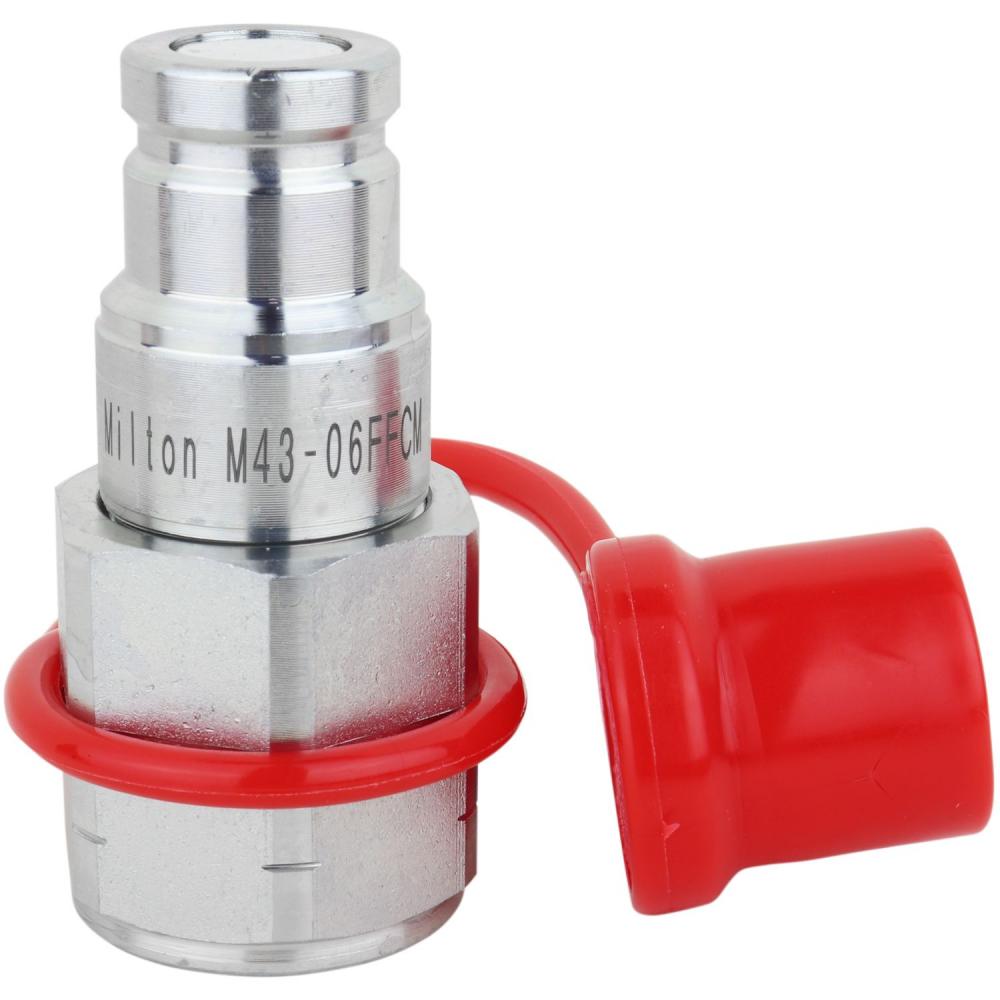 Milton Industrial 3/8&#34; NPTF Hydraulic Flush Face Coupler, Male Half<span class=' ItemWarning' style='display:block;'>Item is usually in stock, but we&#39;ll be in touch if there&#39;s a problem<br /></span>