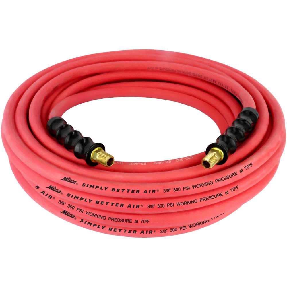 ULR Ultra Lightweight Rubber Hose, 3/8&#34; ID x 50 ft., 1/4&#34; MNPT, Robust Durable Air Hose for <span class=' ItemWarning' style='display:block;'>Item is usually in stock, but we&#39;ll be in touch if there&#39;s a problem<br /></span>