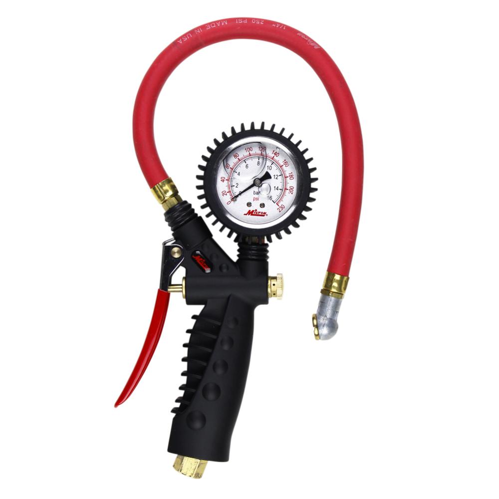 Pro Analog Pistol Grip Tire Inflator, Air Pressure Gauge, Ball Foot Air Chuck, 15&#34; Hose, 0-160 P<span class=' ItemWarning' style='display:block;'>Item is usually in stock, but we&#39;ll be in touch if there&#39;s a problem<br /></span>