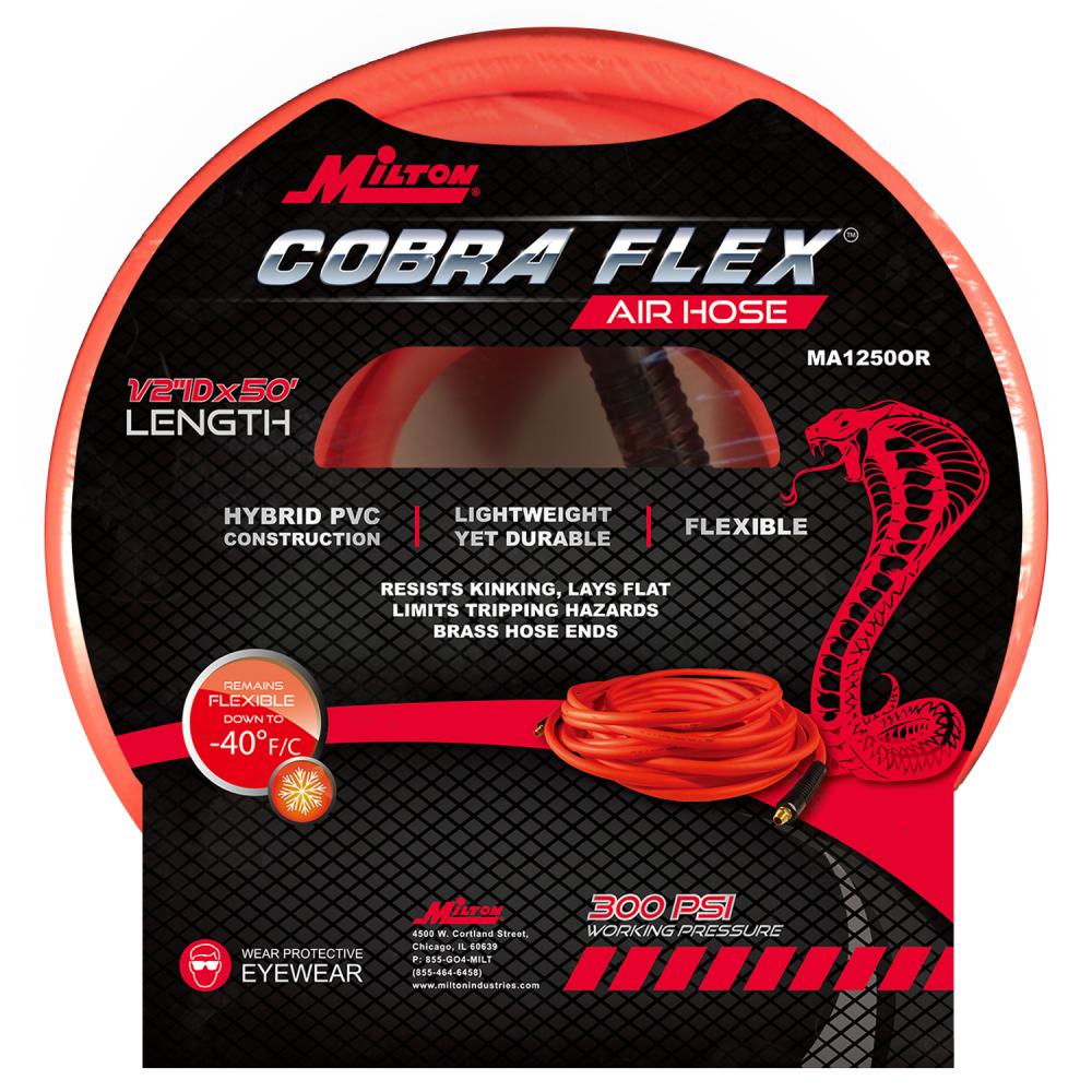 Milton MA1250OR 50 Foot 1/2 ID Cobra Flex Hose<span class=' ItemWarning' style='display:block;'>Item is usually in stock, but we&#39;ll be in touch if there&#39;s a problem<br /></span>