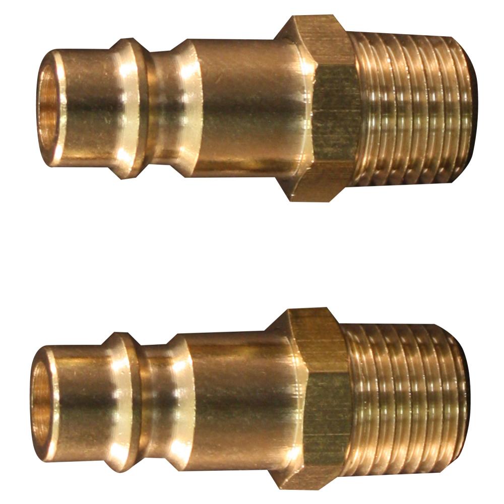 1/4&#34; MNPT HIGHFLOWPRO™ V-Style/European Interchange Brass Air Plug Fitting (High Volume Low Pres<span class=' ItemWarning' style='display:block;'>Item is usually in stock, but we&#39;ll be in touch if there&#39;s a problem<br /></span>