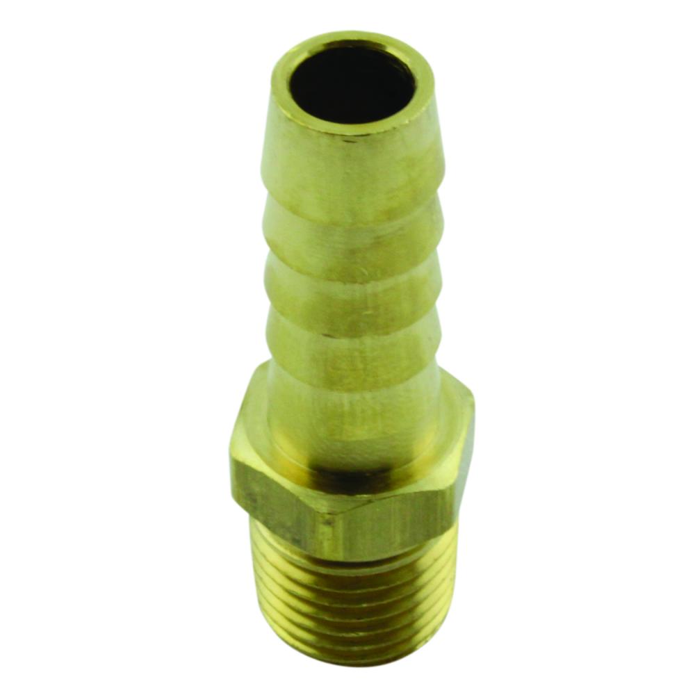 Milton Air Hose Fitting, 1/4-in MNPT 3/8-in ID Hose Barb End Fitting, Straight Brass Barbed Air Hose<span class=' ItemWarning' style='display:block;'>Item is usually in stock, but we&#39;ll be in touch if there&#39;s a problem<br /></span>