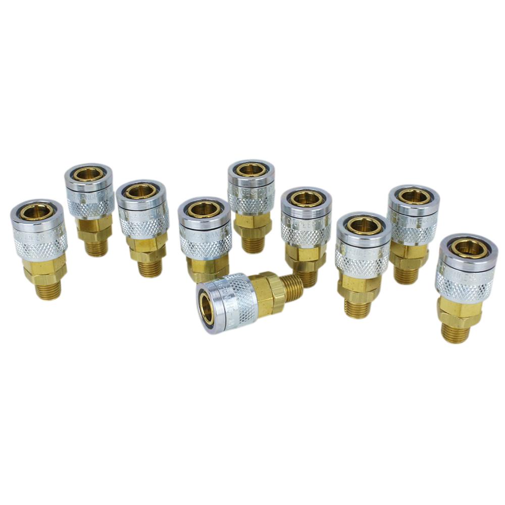 1/4&#34; MNPT M-Style® Push Type Coupler - Box of 10<span class=' ItemWarning' style='display:block;'>Item is usually in stock, but we&#39;ll be in touch if there&#39;s a problem<br /></span>