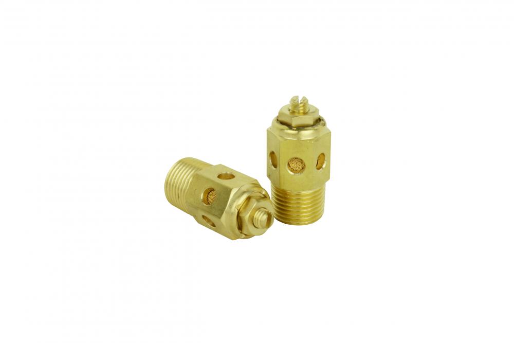 High Flow Speed Control Exhaust Muffler, 3/8” MNPT - 40 Micron Sintered Bronze SilExhaust Mufflerenc<span class=' ItemWarning' style='display:block;'>Item is usually in stock, but we&#39;ll be in touch if there&#39;s a problem<br /></span>