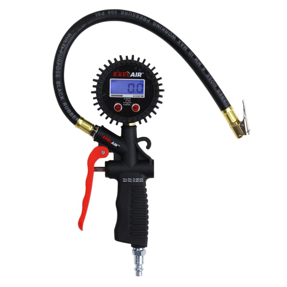 EXELAIR by Milton Digital Tire Inflator with Pressure Gauge, 16-in Air Hose Easy Clip-on Air Chuck, <span class=' ItemWarning' style='display:block;'>Item is usually in stock, but we&#39;ll be in touch if there&#39;s a problem<br /></span>