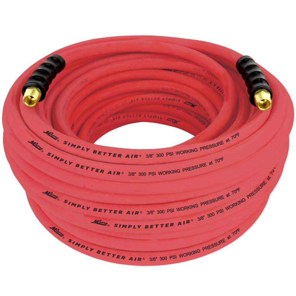 ULR Ultra Lightweight Rubber Hose, 3/8&#34; ID x 100 ft., 3/8&#34; MNPT, Robust Durable Air Hose for<span class=' ItemWarning' style='display:block;'>Item is usually in stock, but we&#39;ll be in touch if there&#39;s a problem<br /></span>