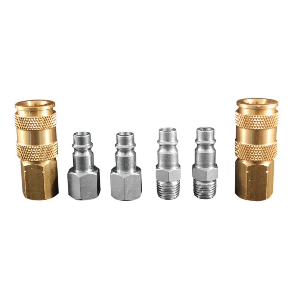 1/4&#34; NPT HIGHFLOWPRO™ V-Style/European Interchange Air Coupler and Plug Fitting Kit (High Volume<span class=' ItemWarning' style='display:block;'>Item is usually in stock, but we&#39;ll be in touch if there&#39;s a problem<br /></span>