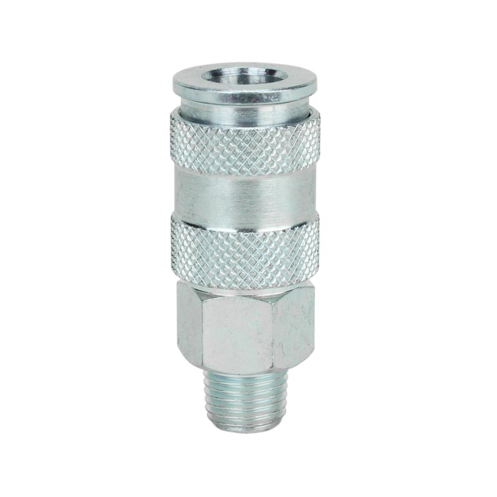 1/4&#34; MNPT High Flow (V-Style) Quick-Connect Steel Coupler<span class=' ItemWarning' style='display:block;'>Item is usually in stock, but we&#39;ll be in touch if there&#39;s a problem<br /></span>