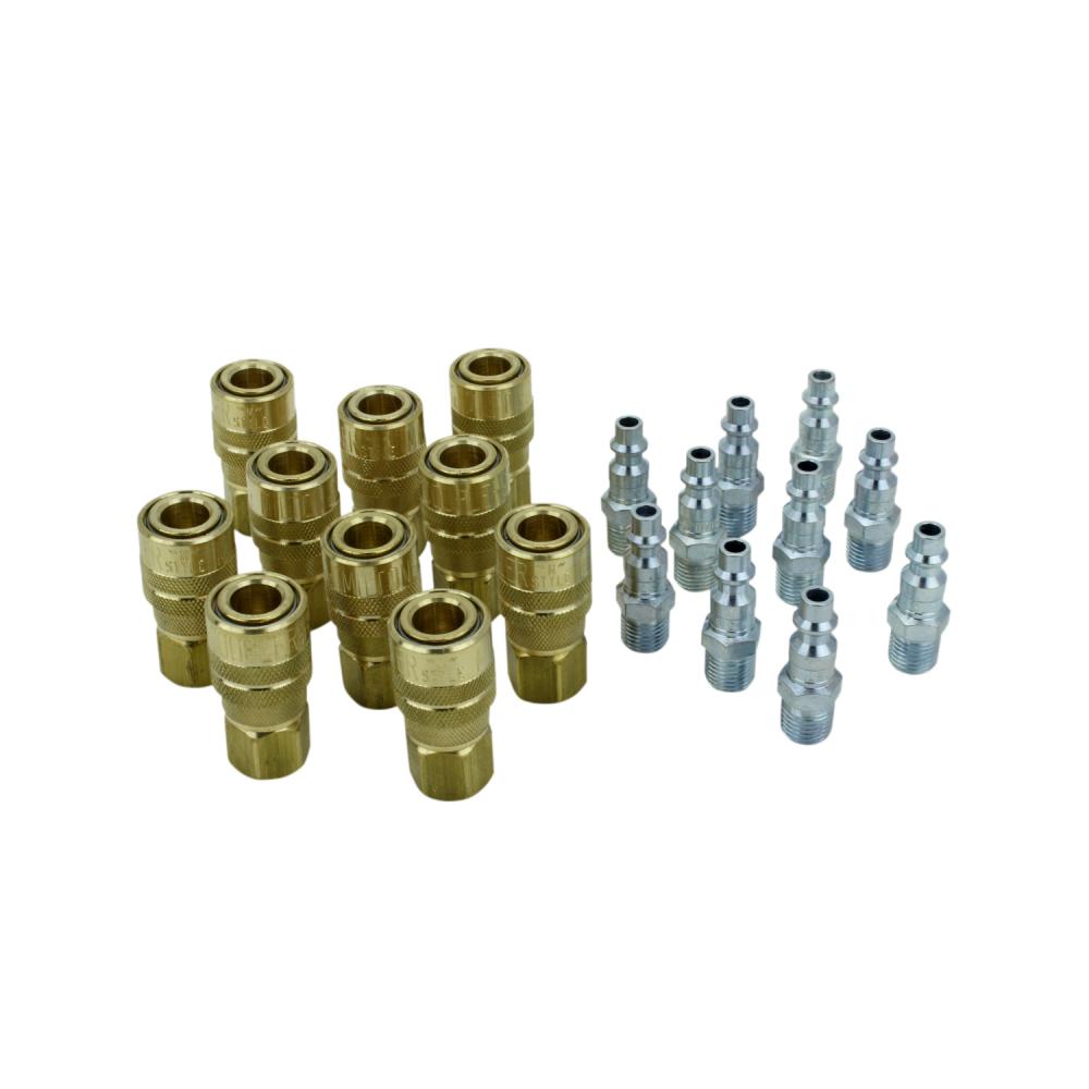 Milton® Industrial Air Tool Coupler and Plug Kit, M-STYLE®, 1/4&#34; NPT Air Compressor Quick Connec<span class=' ItemWarning' style='display:block;'>Item is usually in stock, but we&#39;ll be in touch if there&#39;s a problem<br /></span>