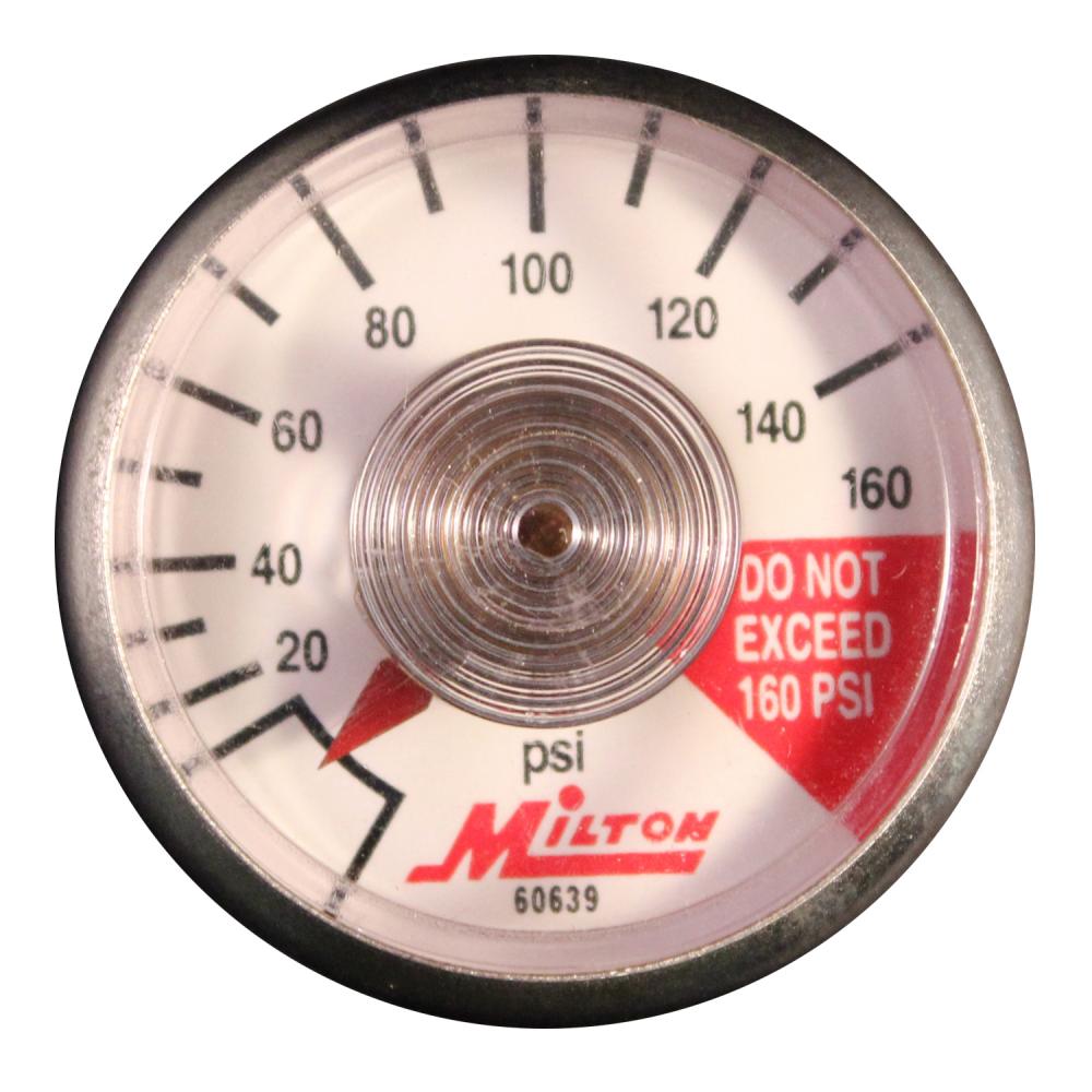 Milton® 638-7 1/8&#34; NPT Center Back Mount Pressure Gauge<span class=' ItemWarning' style='display:block;'>Item is usually in stock, but we&#39;ll be in touch if there&#39;s a problem<br /></span>